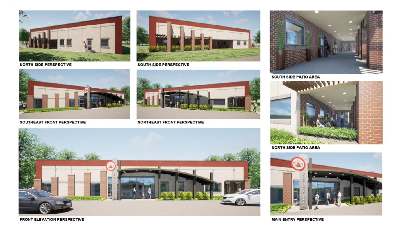 Artist's renderings of the new CPN Behavioral Health facility.