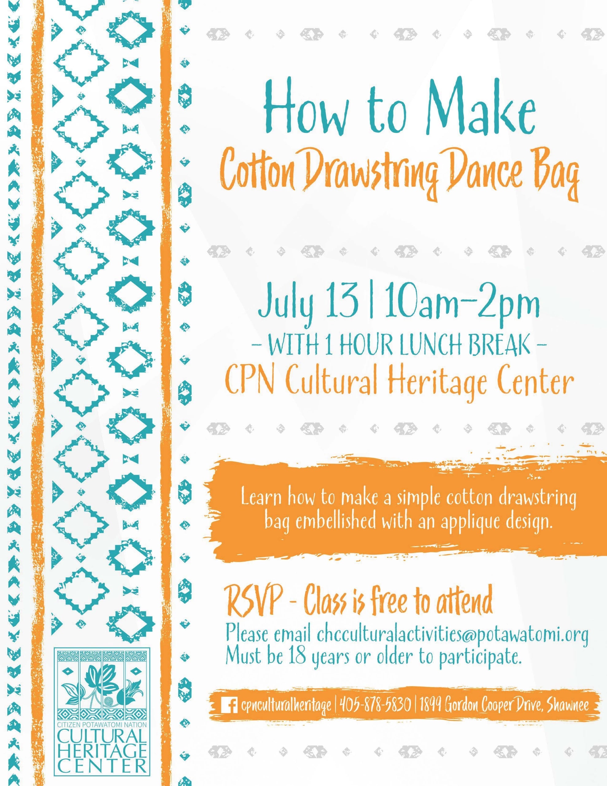 Cotton Drawstring Class at CPN Cultural Heritage Center