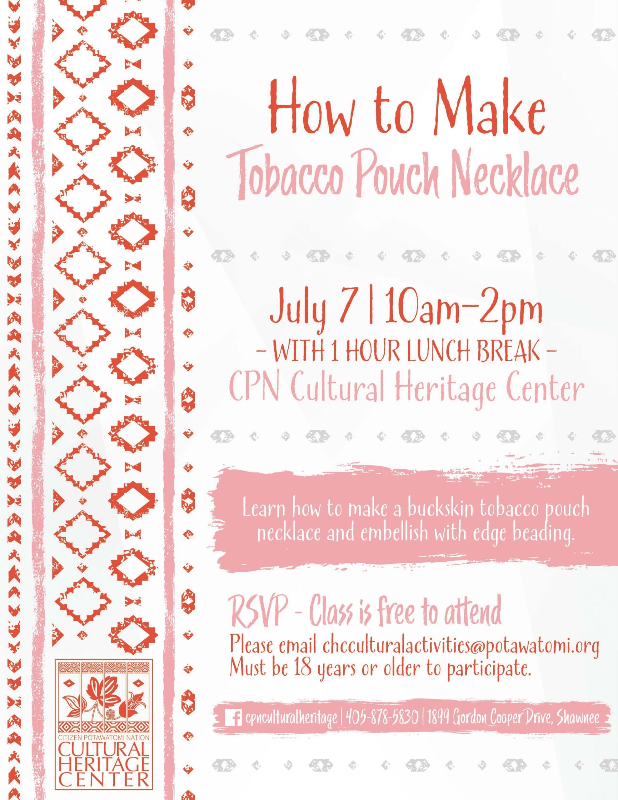 Tobacco Pouch Class at CPN's Cultural Heritage Center