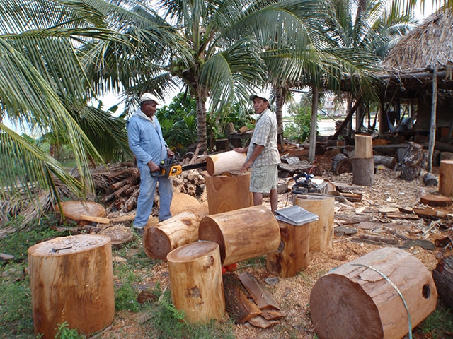 Some of the drum makers Browning befriended during his time in Belize.
